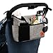 Baby Stroller Organizer Bag with 2 Excellent Cup Holders and Standard Storage Diaper Bag for Universal Stroller Accessories (Grey)