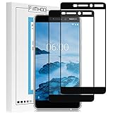 [2-Pack]FilmHoo for Nokia 6.1/Nokia 6 2018 [Full Coverage] Premium Tempered Glass Screen Protector,HD Clear,Bubble Free,Anti-Scratch,Lifetime Replacement Warranty(Black)
