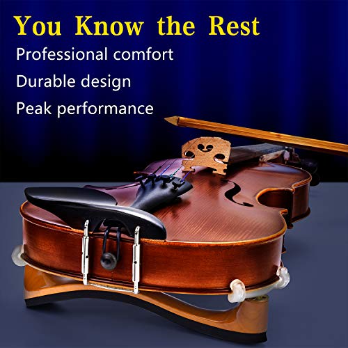 Violin Shoulder Rest for 3/4 and 4/4 Size, Healemo Shoulder Rest for Violin, Perfect for Beginners and Professionals