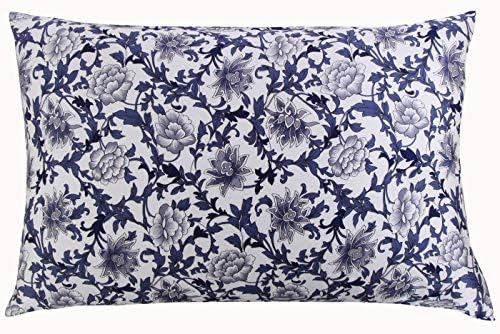 Natural Silk Pillowcase - New 100% Nature Mulberry Floral Silk Pillowcase Zipper Pillowcases Pillow case for Healthy Standard Queen King (15, King)