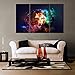 RAIN QUEEN Canvas Print Abstract Colorful Wolf Oil Paintings for Home Décor No Wood Frame