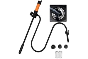 S&L-Winyer Fuel Transfer Pump with Clamps, Portable Liquid Pump Transfers Gasoline,Extra Long 35.6 in. Hose, Portable Liquid Pump Transfers Gasoline and Extracts Liquid at 2.4 Gal/min