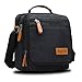 [Deal of The Day] Bagerly Business Messenger Bags Small Canvas Vintage Shoulder Bag Multi-Pockets Crossbody Work Satchel.