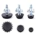 Glarks 36-Pack 3 Size Screw On Black Glides Adjustable Furniture Foot Levelers with 35Pcs T-Nuts, 72pcs Total