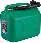 Draper 10L Plastic Petrol Can with Flexible Spout Green view 3