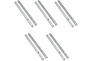 ETOPARS 5 Pairs 14" Heavy Duty 17mm Drawer Runners Slide Slides Ball Bearing Grooved Steel Extension Sizes Kitchen Cabinet De