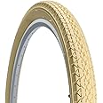 SIMEIQI 1 or 2 Pack 26"x2.125" Beach Cruiser Bike Tires Cream Color with or Without Inner Tubes 26"x1.75"/2.125" Replacement Folding Bicycle Tyres for City Commuter Urban Pavement