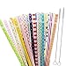 32 PCS Reusable Straws, Plastic Drinking Straws BPA Free 9 Inch Colorful Thick Drinking Straws for Yeti, Mason Jar Tumbler, RTIC, Starbucks, Family or Party Use with 2 Set Cleaning Brush primary