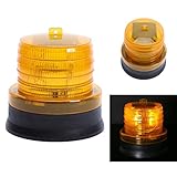 Traffic Warning Lights, Waterproof Solar LED Magnet Construction Signal Strobe Lamp for Outdoor (Yellow Light)