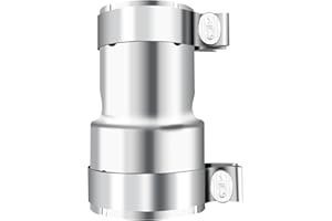 PEASTORM Stainless Steel 2.5 to 3 Inch Exhaust Adapter, 2.5" ID to 3" ID Exhaust Reducer Connector Pipe with Clamp
