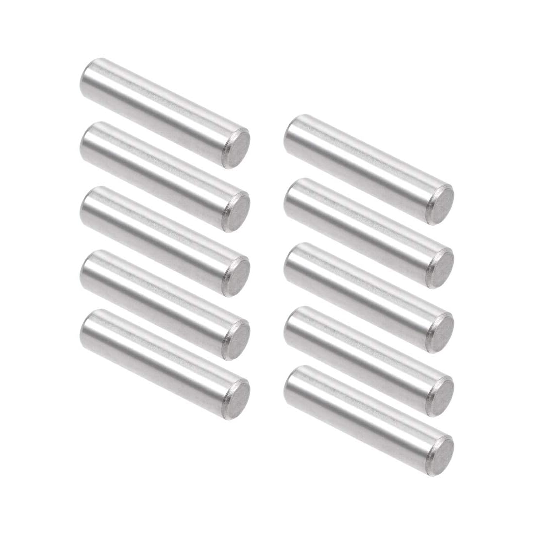 Unifizz 10Pcs 6 x 25mm Dowel Pin 304 Stainless Steel Shelf Pegs Support Shelves Silver Tone