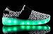 Santiro Boys Girls Light up Shoes for kids 7 Colors Light LED Fashion Slip on Sneakers USB Charging Luminous Sneakers SSK006B1-38