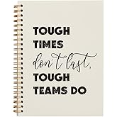 PLKMN Tough Times Don't Last Tough Teams Do Notebook, Team Gifts for Employees, Thank You Gifts for Coworkers, Employee Appreciation Gifts, Team Appreciation Gifts, Spiral Notebook 5.5x8.3 Inches