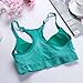 Photno Women Sport Bra Running Gym Yoga Fitness Padded Tank Tops Stretch Workout (L, Green)