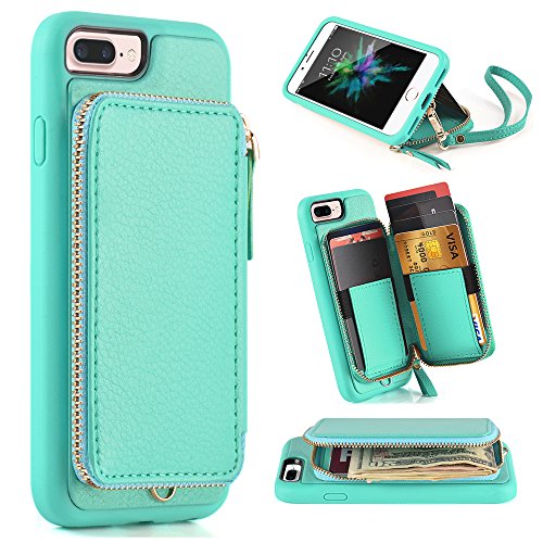 Zve iphone 7 plus wallet case, iphone 8 plus case with …