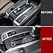 Kadore Carbon Fiber Interior Shift Gear Panel Cover Trim for Honda Civic 2016-2018 LHD (only fits 6 Gear Holes Model)