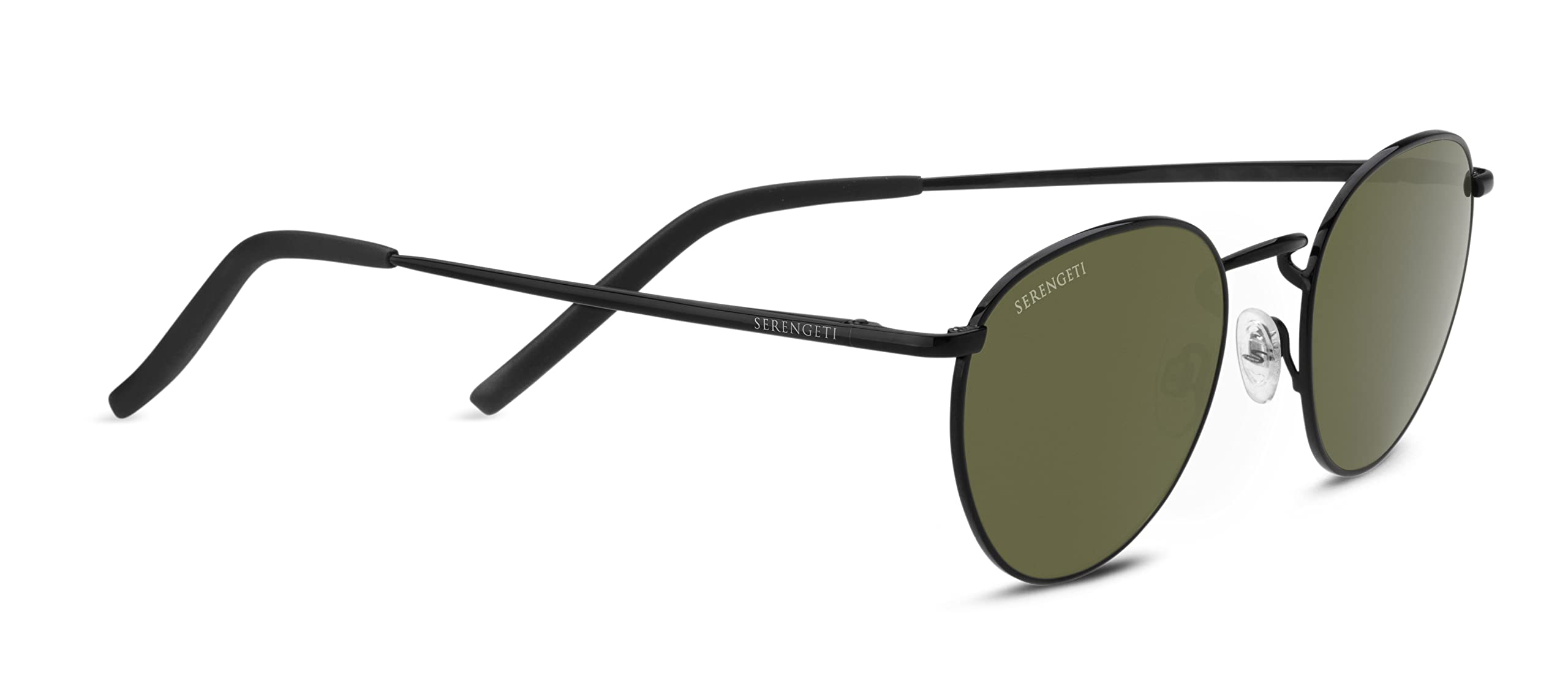 Photo 1 of Serengeti - Hamel, Shiny Black, Mineral Polarized 555nm Cat 3 to 3, Medium, Sunglasses, Unisex, Adult