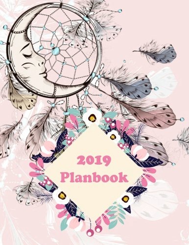 2019 Planbook: Pink Dreamcatcher, Daily Weekly and Monthly, Yearly Calendar Planner, Daily Weekly Mo by Windblown Planners