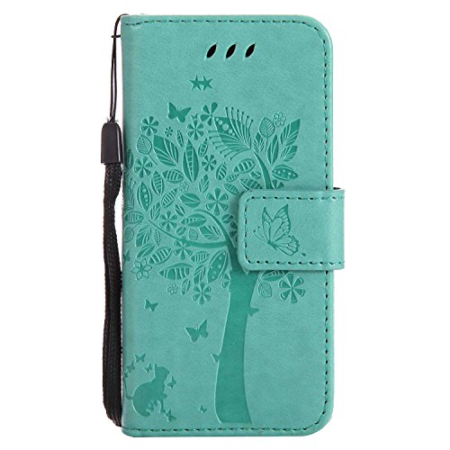 iPod Touch 5th / 6th Generation Wallet Case, UNEXTATI Leather Flip Cover Case with Kickstand Feature for Apple iPod Touch 5th / 6th Generation (Green #11) - Thumbnail 6