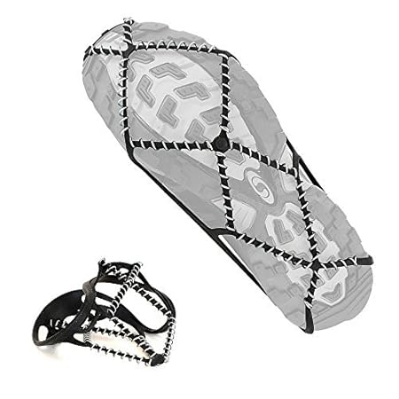 Cycorld Unisex Schuhkrallen für Bodenhaftung auf EIS und Schnee, Anti-Rutsch Steigeisen Schuh Krallen Schneekette, Traktion K