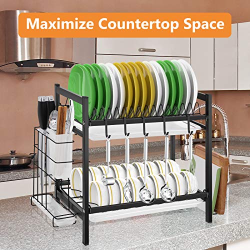 Dish Drying Rack with Drain Board ,Tsmine Kitchen Drying Rack Dish