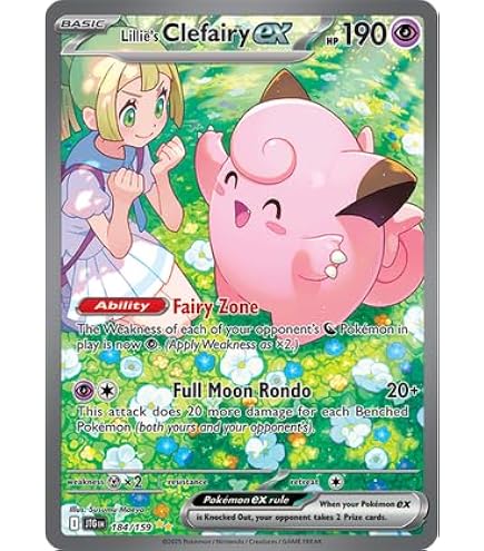 Amazon.com: Pokemon - Lillie's Clefairy ex 173/159 – Journey