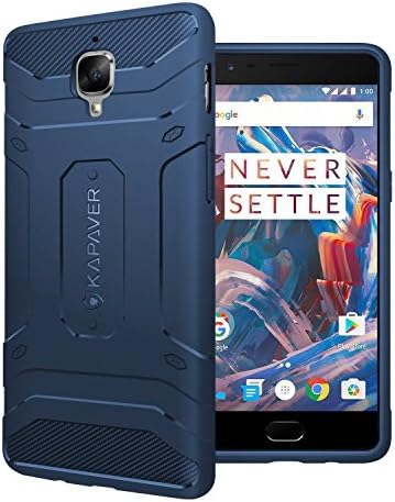 Kapaver Rugged Armor Back Cover Case for OnePlus 3 / OnePlus 3T ( One Plus 3 / One Plus 3T ) (Original Blue)