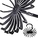 BigOtters 4 PCS 360 Degree Rotating Scarf Hanger Adjustable Twirl Tie Rack Tie Belt,Hanging Holder Storage Hook for Belt Bra Tank Top Tie Scarf Purse (Black, Medium)