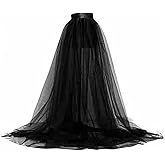 LYSINK Women Tulle Tutu Long Skirts Festival Wedding Party Cocktail Prom Bandage Mesh Maxi Dress Overskirt