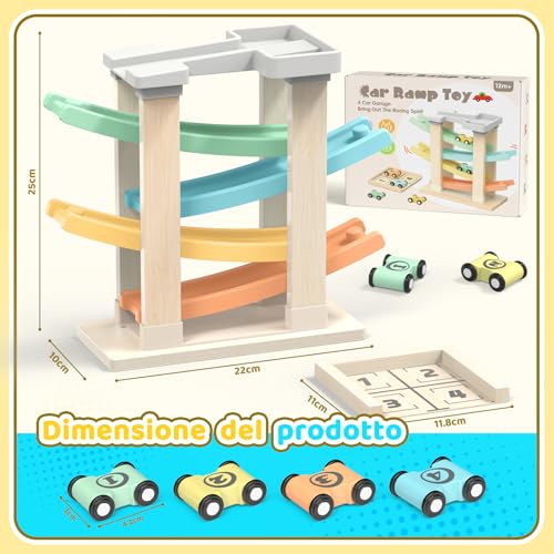 Toyzey Montessori Toys for 1 2 Year Car Toys Ball Track