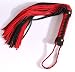Flogger Adult Toy By GlobalDesire - 100% Soft Leather, Durable Construction - Practical, Ergonomic, Lightweight & Portable Design - Beginner Whip - More Than 50 Tails - Black & Red Color Combination