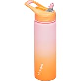 EcoVessel Wave 24 oz Tritan Sports Water Bottle Coral Sand
