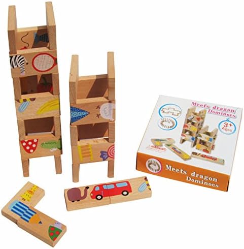 Animals Playing Domino Wooden Jigsaw Good Quality Develop Their Logical Thinking And Improve Knowledge.