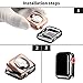 [2-Pack] UBOLE Case for Apple Watch Screen Protector 42mm, One Soft TPU All-Around Black Cover and One Protective Bumper iWatch Case Both for Apple Watch Case Series 3, Series 2 (Black, 42mm)