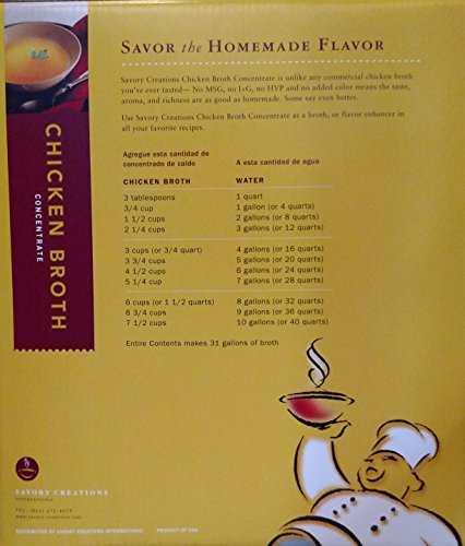 Savory Choice Chicken Broth Concentrate - 4.5 Liter (1.19 Gallons) - 20x Conc.