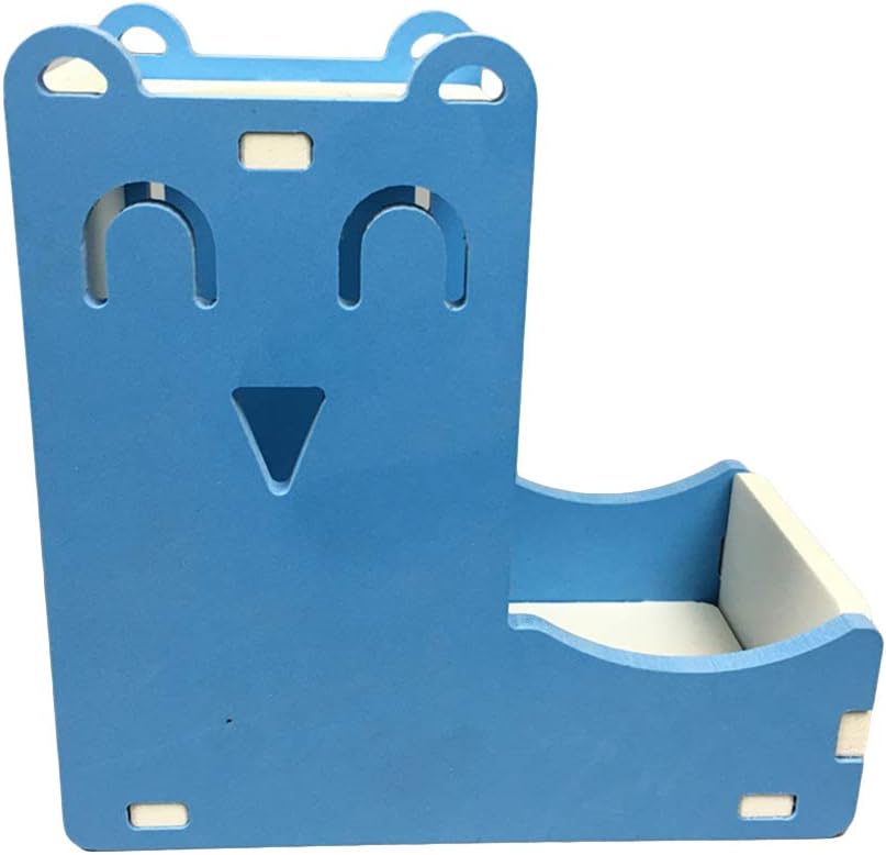 LLZIYAN Hamster Standing Water Bottle Cartoon Small Animal Food Dispenser Holder Pet Supplies,Blue