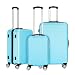 InnerTeck 3 Piece Luggage Set Spinner Hardshell Lightweight Suitcase Set - Blue