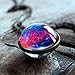 9 Pack Nebula Galaxy Double Sided Pendant Necklace Outer Space Necklace Universe Planet Jewelry Handmade Glass Cabochon Necklace Outer Space Party Favors Supplies
