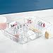 InterDesign Rain Cosmetic Organizer Tray for Vanity Cabinet to Hold Makeup, Beauty Products - Clear