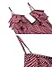 Ekouaer Swimsuit for Women One Piece Monokini Stripe Swimwear Bathing Suit