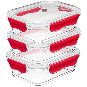 ICONIC-Glass-Food-Storage-Container-with-Tritan-Lids1050mL-35oz-Set-of-3-BPA-Free-Glass-Container-Set-Glass-Meal-Prep-Containers-with-Strong-Tritan-Lids-for-Home-Kitchen-Restaurant-Red ICONIC Glass Food Storage Container with Tritan Lids(1050mL / 35oz) (Set of 3)- BPA Free Glass Container Set| Glass Meal…