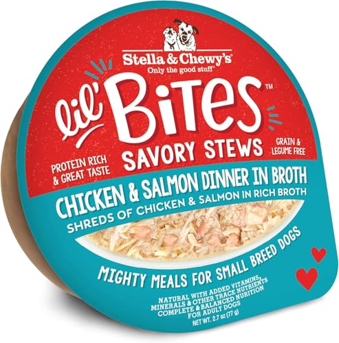 Stella & Chewy's Lil Bites Chicken & Salmon Dinner in Broth Savory Dog Stews fo…