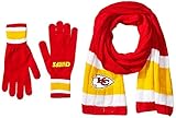 NFL Kansas City Chiefs Adult Scarf & Glove Gift Set, One Size, Red
