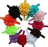Qandsweet Baby Girl's Headbands Mesh Flower Hair Accessories (11 Pack)