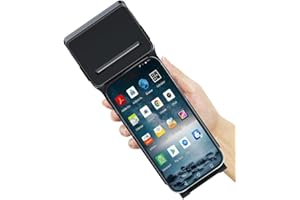 Multzo POS XP-P1 Portable Thermal Printer, USB & Bluetooth, 58mm Paper Width, High-Speed Printing, 1D/2D Barcode Scanning, Compatible with Windows, Linux, Android, iOS (Black)