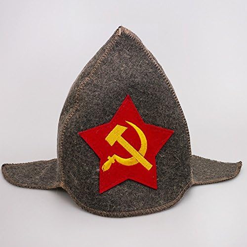 Hammer and Sickle Budenny Cap Sauna Hat Gray