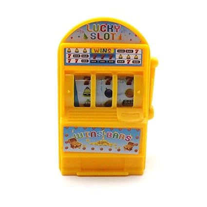 Crazy-Store Mini Slot Machine Kids Casino Lucky Jackpot Stress Relief Toys (Yellow)