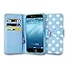 iPhone 6S Case, i-Blason Apple iPhone 6 Case 4.7 Inch Slim Leather [Wallet Case] Cover with Stand Feature and Credit Card [ID Holders] (Blue/White)
