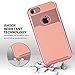 iPhone 7 Armor Case, Moonmini Shockproof Anti Slip Ultra Slim Light Weight Back Cover TPU + PC Dual Layer Hybrid Protective Case (Rose Gold + Pink)