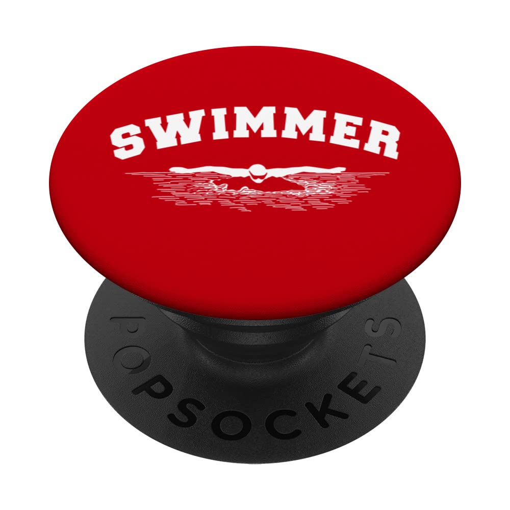 BELIEVE IN SWIMMING SWIMMER WOMEN MENS BOYS MEN SWIM SPORTS PopSockets Swappable PopGrip